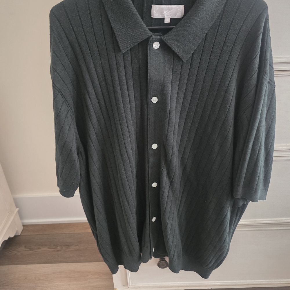 Kith Rhys Knit Green Button Down Shirt